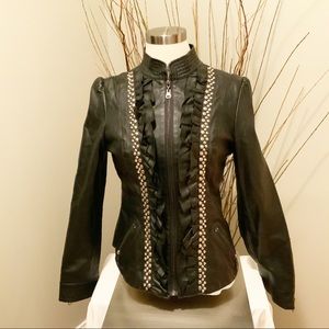 Stella + Jamie Embellished Leather Jacket